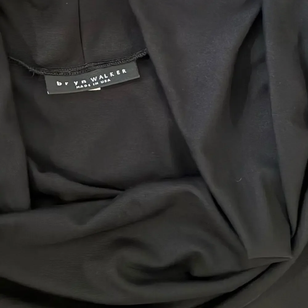Bryn Walker Black Lavinia Tunic Top Size Medium Stretch Modal Cowl Neck $158 - Picture 3 of 6